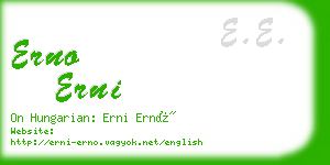 erno erni business card